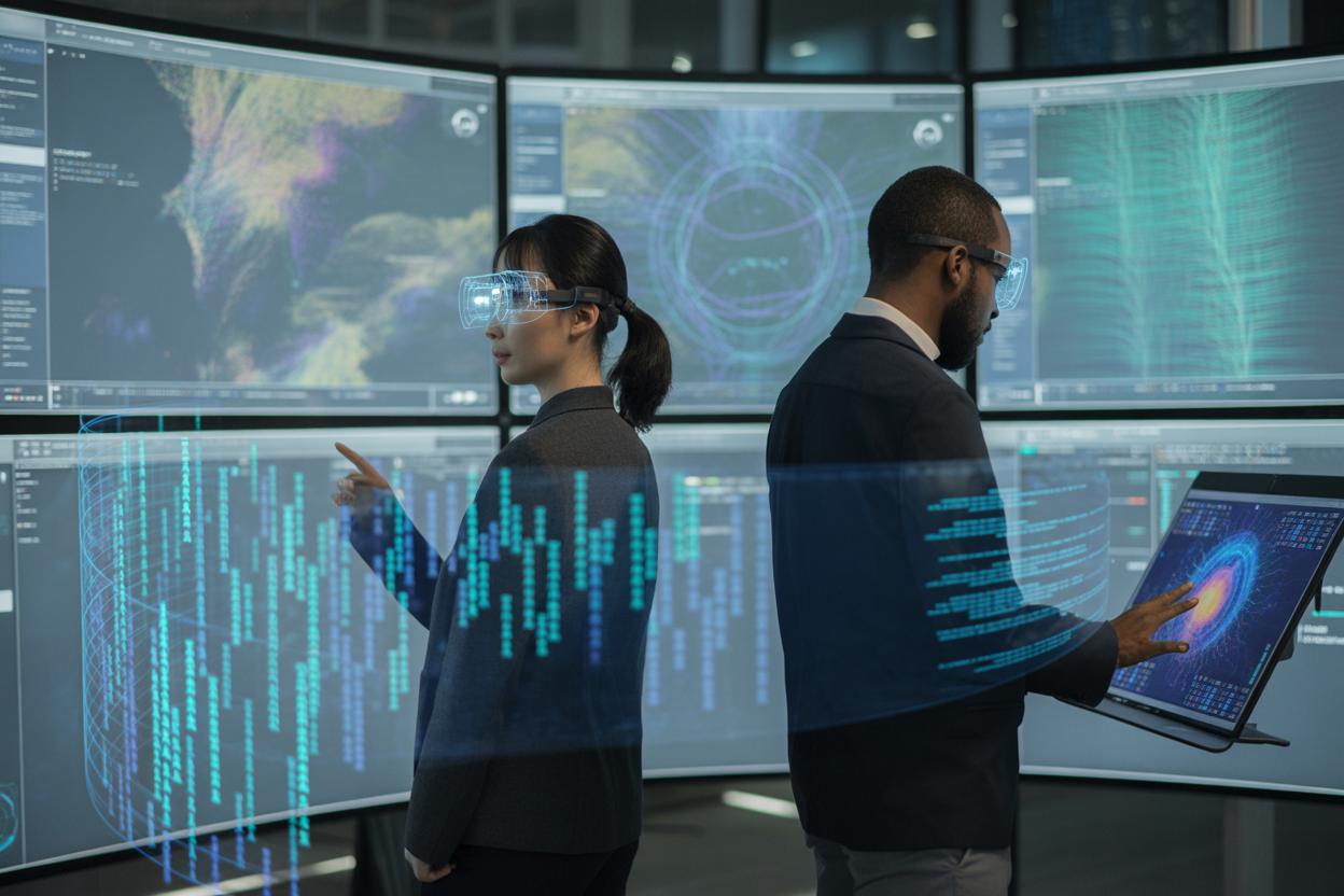 Representação visual de tecnologias de inteligência artificial em segurança cibernética