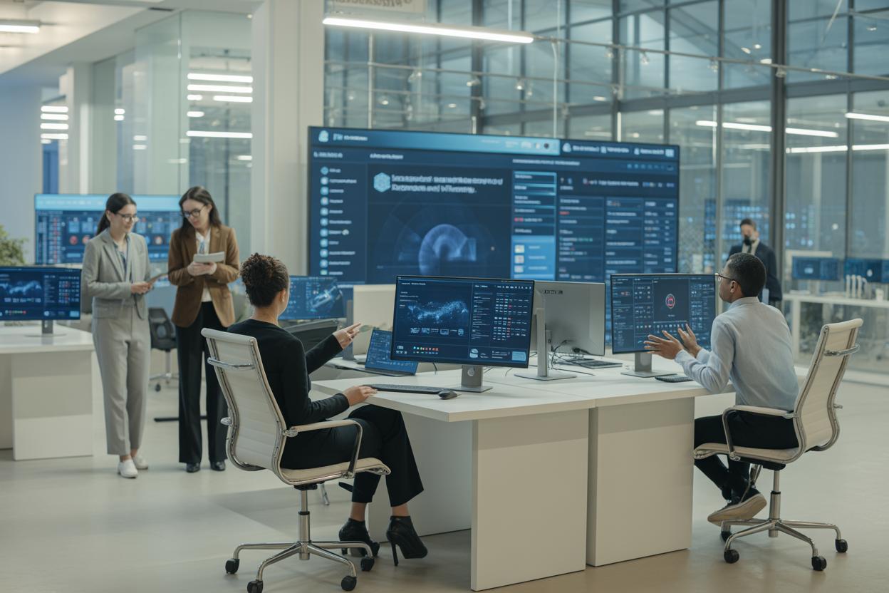 Interface do Microsoft Teams com recursos de inteligência artificial integrados