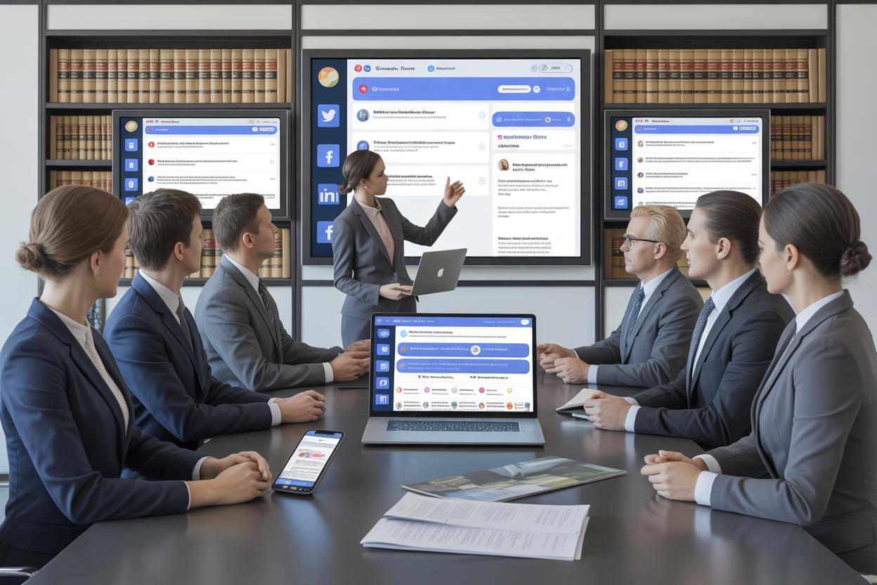 Profissional realizando atendimento ao cliente através das redes sociais