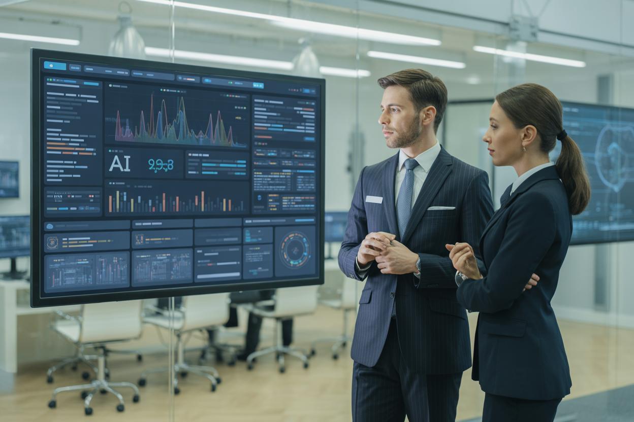 Sistema de inteligência artificial analisando comportamento do consumidor em loja virtual
