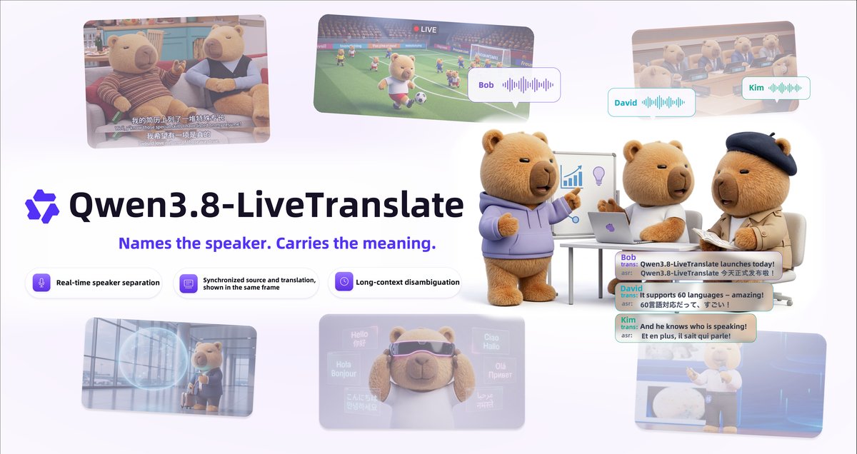 Qwen 3.8 Live Translate hero